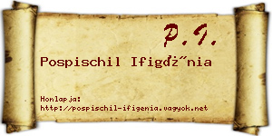 Pospischil Ifigénia névjegykártya